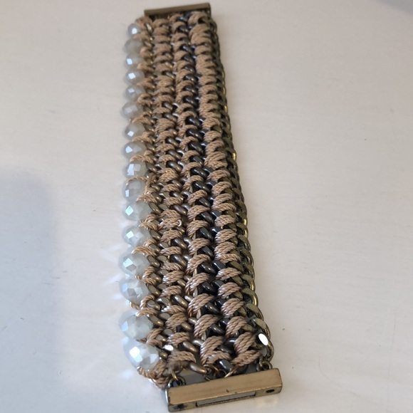 Silk chain bracelet with beading - Picture 3 of 4